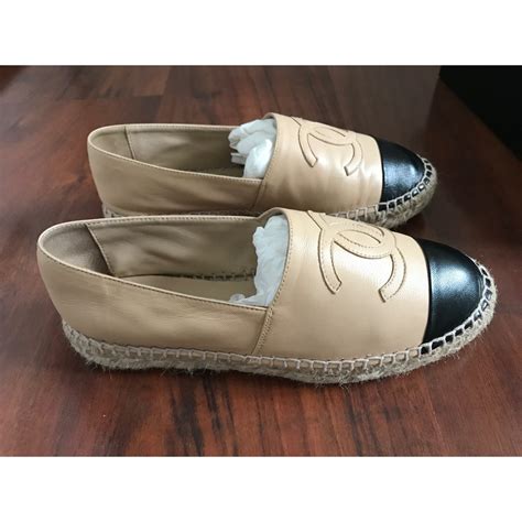 buy black chanel espadrilles|chanel espadrilles beige and black.